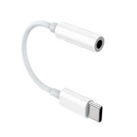 Ezone USB-C/Jack AUX audio adapter, USB-C-ről 3.5mm fülhallgató/mikrofon csatlakozóra, fehér