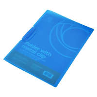 Bluering Gyorsfűző klip mappa A4, műanyag 30laphoz műanyag klippes Bluering® kék