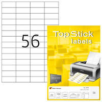 Topstick Etikett címke Topstick 52.5x21.2 mm szegély nélküli 100 ív 5600 db/doboz
