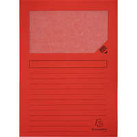 Exacompta Pólyás iratgyűjtő Exacompta A/4 120g piros ablakos