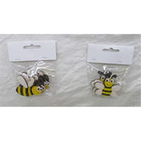  Kreatív dekoráció méhecskék fa 4 db/csomag 2 féle