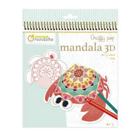 Avenue Mandarine Kreatív színező Avenue Mandarine Graffy Pop Mandala 3D, spirálos, Tengeri állatok