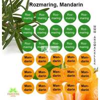 Matrica, cimke illóolajokhoz- ROZMARING, MANDARIN