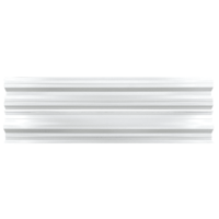 ÁRVAI KERÍTÉS Lemez fém kerítésléc ALPINE FEHÉR 0,45mm DOUBLE (Kialakítás: Egyenes végű, Hosszúság: 90cm)
