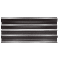 ÁRVAI KERÍTÉS Lemez fém kerítésléc RAL8019 KÁVÉBARNA MAT DOUBLE (Kialakítás: Egyenes végű, Hosszúság: 200cm)