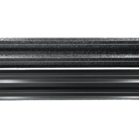 ÁRVAI KERÍTÉS Lemez fém kerítésléc FEKETE RAL9005 0,5mm HI-MAT (Kialakítás: Egyenes végű, Hosszúság: 90cm)