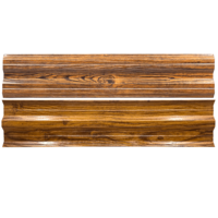 ÁRVAI KERÍTÉS Lemez fém kerítésléc GOLDEN WOOD DOUBLE | Aranytölgy famintás (Kialakítás: Egyenes végű, Hosszúság: 50cm)