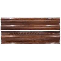 ÁRVAI KERÍTÉS Lemez fém kerítésléc DARK WOOD DOUBLE | SötétFamintás 0.5mm (Kialakítás: Egyenes végű, Hosszúság: 200cm)