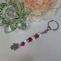 Hegyikristály ásvány Hamsa Kulcstartó