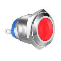 AVC Kontrollámpa Ledes 12-24V fémházas Piros