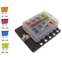 AVC Biztosíték tartó 10-es led visszajelzővel csúszósarus