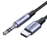Ugreen Ugreen 30633 AV143 USB-C - 3,5 mm-es mini jack AUX kábel, 1 méter, szürke