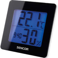 Sencor Sencor SWS 1500B hőmérő ébresztőórával, naptár, ébresztés, elemes (1xAA), fekete