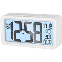 Sencor Sencor SDC 2800W ébresztőóra hőmérővel, LED kijelző, kettős ébresztés, elemes (2xAAA), fehér