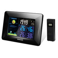 Sencor Sencor SWS 4250 hőmérő ébresztőórával, naptár, ébresztés, elemes (3xAAA), fekete