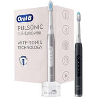 Oral-B Oral-B Pulsonic Slim Luxe 4900 DuoPack elektromos fogkefe, fekete-rosegold (S411.526.3H)