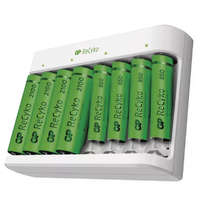 Emos GP ReCyko B51819 akkumulátor töltő (Eco E811) + 4db AA 2100mAh + 4db AAA 850 mAh akkumulátor