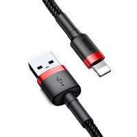Baseus Baseus CALKLF-B19 Cafule USB - Lightning kábel, 2,4 A, 1 méter, fekete-piros