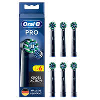 Oral-B Oral-B EB50BRB-6 CrossAction Pro elektromos fogkefefej, pótfej 6db-os, fekete