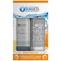 Sodaco Sodaco Szénsavasító palack csomag, Basic / Royal / Delfin szódagépekhez, 2 db 1L, fehér/szürke (Flakon duopack)