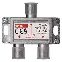 Emos Emos J0102 antenna jel elosztó, F csatlakozós, két kimenet EU2342