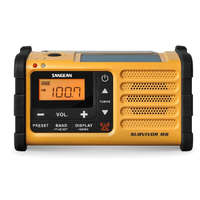 Sangean Sangean MMR-88 AM/FM vészhelyzeti rádió, FM/AM, dinamó, napelem, LED lámpa, sárga