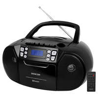 Sencor Sencor SPT3907B CD-s rádió magnó, FM, Bluetooth, Aux, óra, antenna, LCD kijelző, fekete