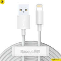 Baseus Baseus TZCALZJ-02 Simple Wisdom USB - Lightning kábel, 2,4 A, 1,5 méter, fehér, 2 db/csomag