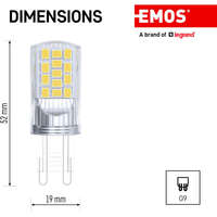 Emos Emos ZQ9544 Classic LED izzó G9/JC 4W/40W, 470lumen, meleg fehér