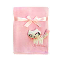 BoboBaby mikroszálas 3D-s takaró KCSN-15 pink cica