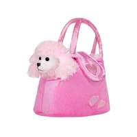 PLAYTO Gyermek plüss játék PlayTo kutyus táskába rózsaszín