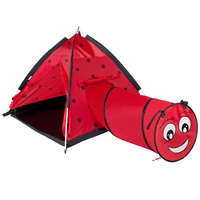 BABY MIX Gyermek sátor Baby Mix Katica alagúttal piros