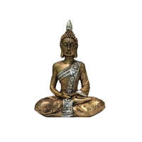 BALNEA Buddha ülő szobor 20 cm - EZÜST szín