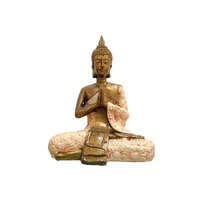 BALNEA Buddha ülő szobor 20 cm - KRÉM szín