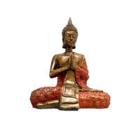 BALNEA Buddha ülő szobor 20 cm - NARANCS szín