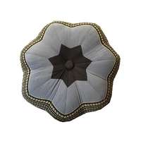 BALNEA Thai virág alakú ülőpárna, meditációs párna KÉK-ELEFÁNTMINTÁS