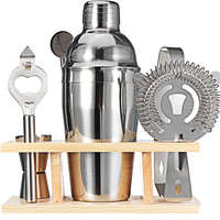 Malatec Bartender mixer készlet 7in1, bambusz tartóval