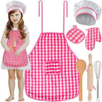 Kruzzel Gyerek főzőkészlet, 7 féle szakács ruhadarab, rózsaszín