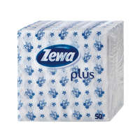 Zewa Zewa Plus 1 rétegű szalvéta, kék mintás (50 db)