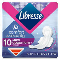 Libresse Libresse Maxi Goodnight+ Comfort & Security éjszakai egészségügyi betét (10 db)