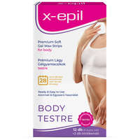 X-Epil X-Epil Prémium lágy gélgyantacsíkok érzékeny bőrre testre (12 db)