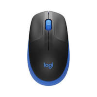 LOGITECH Egér, vezeték nélküli, optikai, USB, LOGITECH, "M190", kék