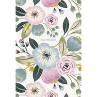SHKOLYARYK Jegyzetfüzet, A5, kockás, 80 lap, SHKOLYARYK "Pastel flowers", vegyes