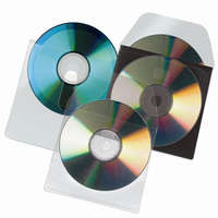 DJOIS CD tartó zseb, kiszedő réssel, öntapadó, 127x127 mm, 3L