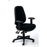 MAYAH Irodai szék, állítható karfás, exkluzív fekete szövetborítás, fekete lábkereszt, MAYAH "Bubble"