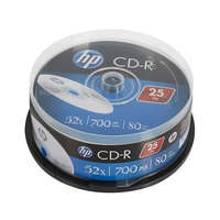 HP CD-R lemez, 700MB, 52x, 25 db, hengeren, HP