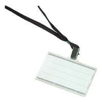 DONAU Azonosítókártya tartó, fekete nyakba akasztóval, 85x50 mm, műanyag, DONAU