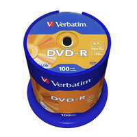 VERBATIM DVD-R lemez, AZO, 4,7GB, 16x, 100 db, hengeren, VERBATIM