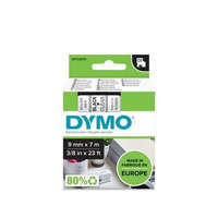 DYMO Feliratozógép szalag, 9 mm x 7 m, DYMO "D1", víztiszta-fekete