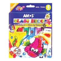 AMOS Üvegfóliafesték készlet, AMOS, 6 különböző szín